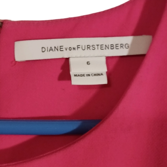 Diane Von Furstenberg Pink Career Carrie Dress Sheath Ladies 6 Old Money - Picture 5 of 5
